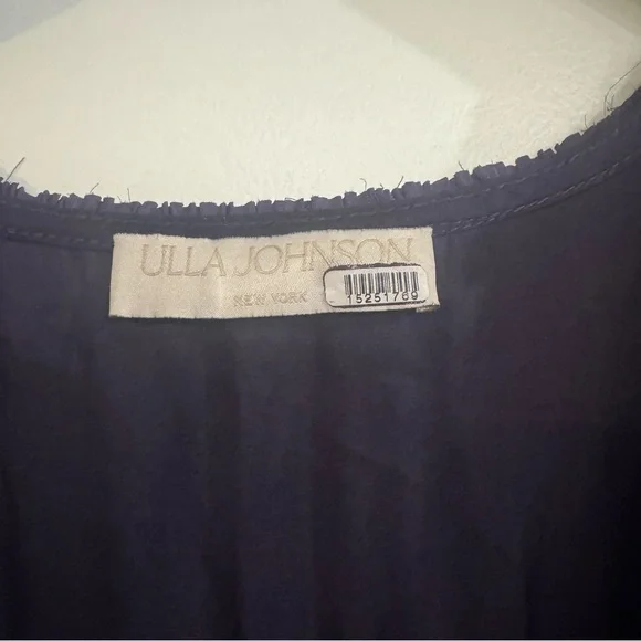 Ulla Johnson Olivia Dark Purple Satin Maxi Dress